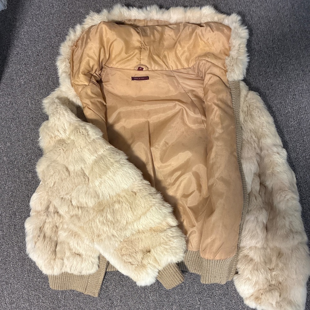 Rabbit fur coat